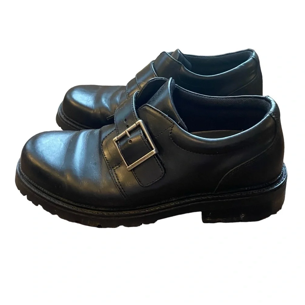 G.H. Bass TM65 Black Leather Monk Strap Shoes Men’s Size 10M - Picture 5 of 8